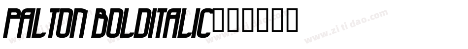 Palton BOLDITALIC字体转换